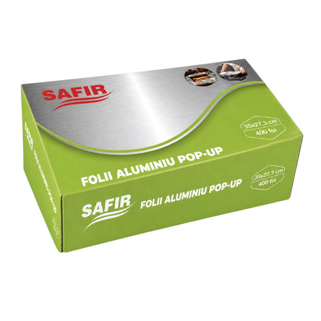 Folii aluminiu pop-up Safir, pre-tăiate pentru ambalare rapidă