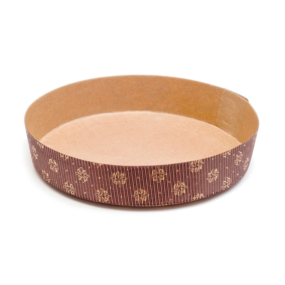 Formă copt tartă / pască, carton maro, rezistentă la grăsimi, desprindere ușoară, termorezistentă, 22x4cm