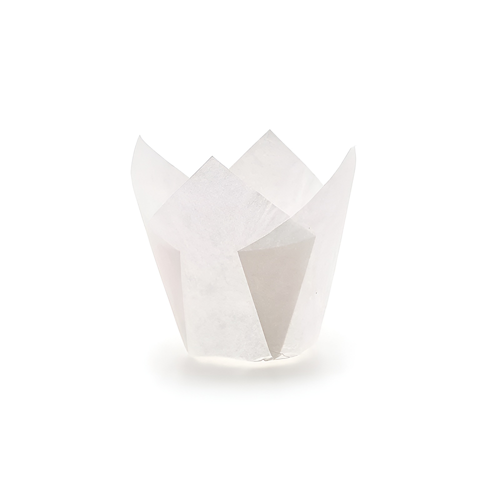 Chesă Tulip copt, hârtie albă, rezistentă la grăsimi, termorezistentă, 50g, 5x8cm, 265 buc/set