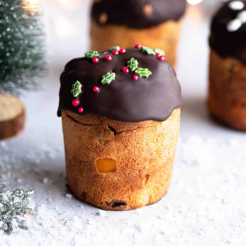 Formă Copt Premium, Mini Panettone, hârtie maro, rezistentă la grăsimi, desprindere ușoară, termorezistentă, 7x5cm, 100buc/set