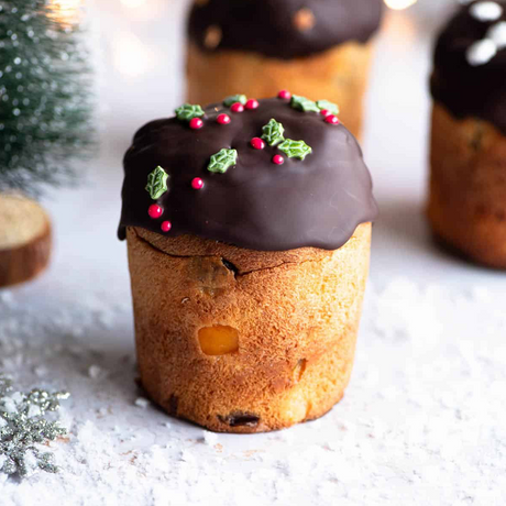 Formă Copt, Mini Panettone, hârtie maro, rezistentă la grăsimi, termorezistentă, 7x5cm, 100buc/set