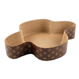 Formă copt din carton pentru cozonac italian colomba, antiaderentă, rezistentă la grăsimi, maro