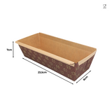 Formă copt cozonac / chec, carton maro, rezistentă la grăsimi, desprindere ușoară, termorezistentă, 750g, 23,5x8x7cm