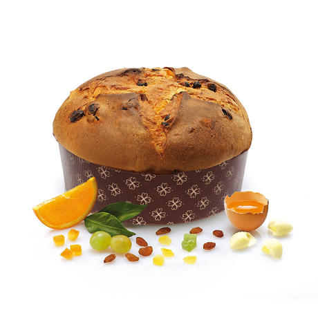 Formă copt panettone, pască, carton maro, rezistentă la grăsimi, termorezistentă, 750gr, 18,5x6cm
