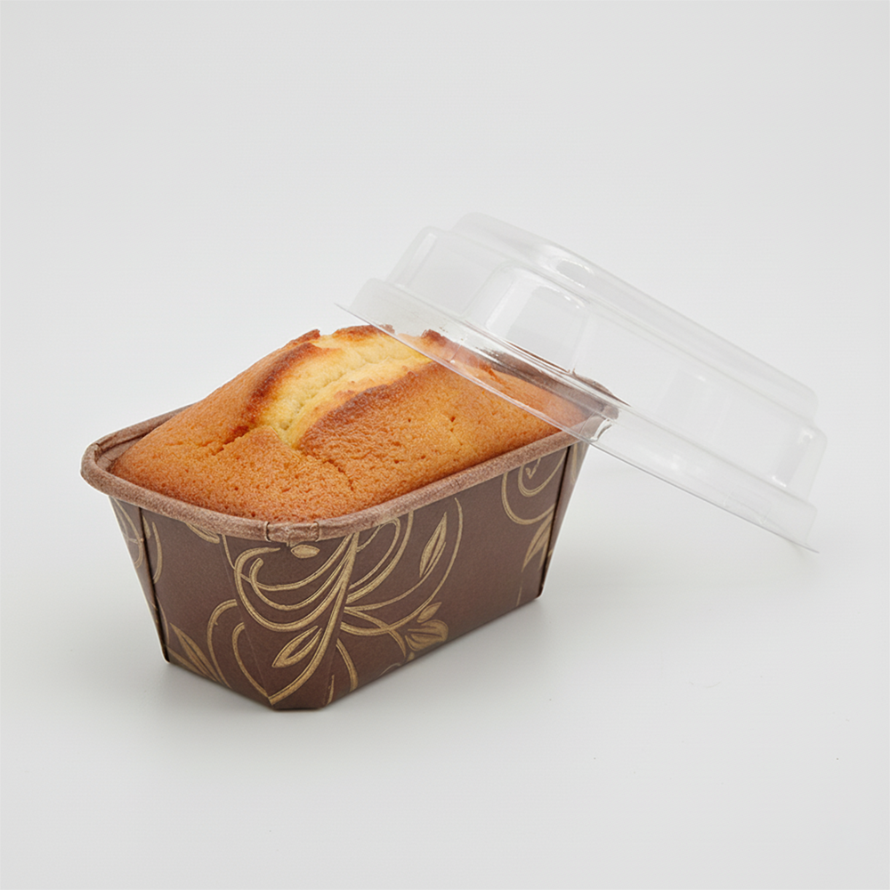 Forma din carton pentru mini chec cu capac, pentru copt, rezistente la grăsimi (50buc/set)