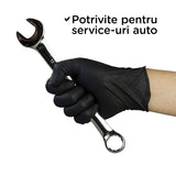 Manusi nitril super rezistente fara pudra marime XL , BLACK SPADES ,DR. MAYER Cutie manusi de unica folosinta, (100buc/cut)