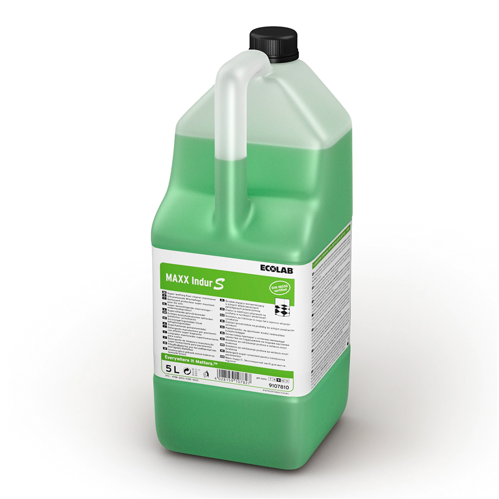 Ecolab Maxx Indur S, detergent superumectant concentrat pentru curățarea de întreținere a pardoselilor, 5L