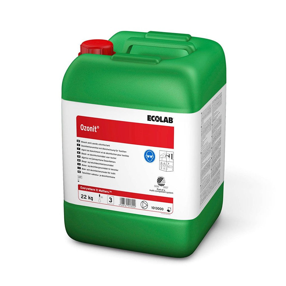 Ecolab Ozonit, agent de albire și dezinfecție pentru toate tipurile de textile, pe baza de acid peracetic, cu aviz biocid MS, 22kg