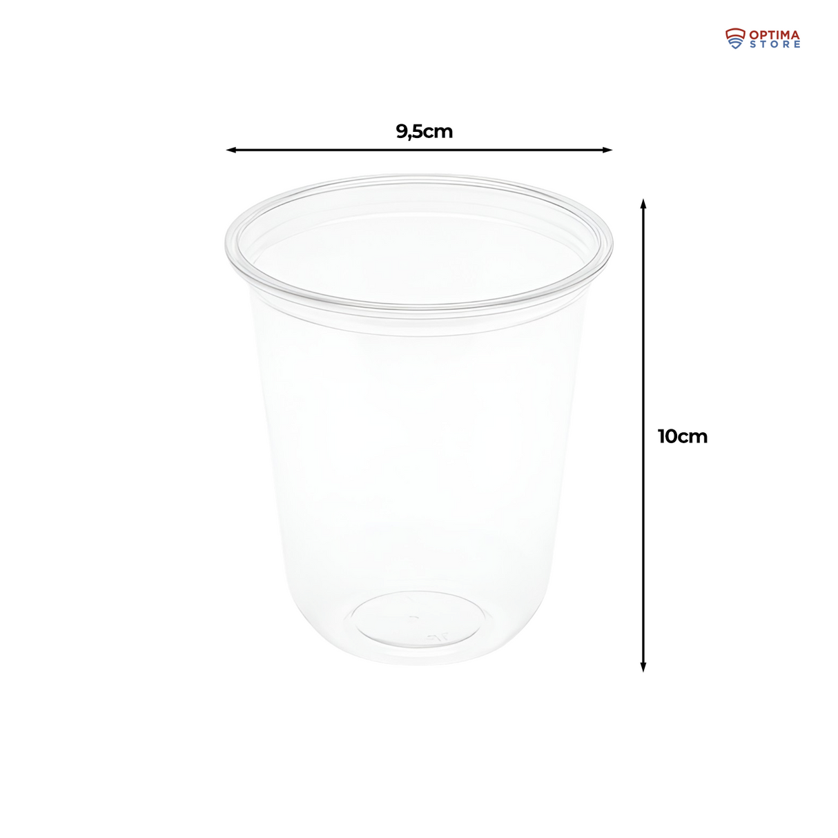 Pahar PET bubble / boba tea, 350 ml, 12 oz (50 buc/set)