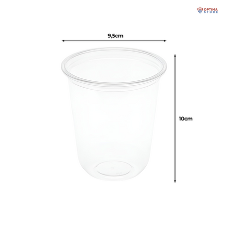 Pahar PET bubble / boba tea, 350 ml, 12 oz (50 buc/set)