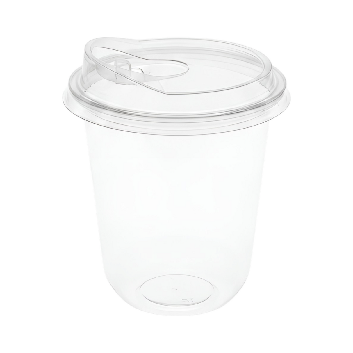 Pahar PET bubble / boba tea cu capac si clips, 350 ml, 12 oz (100 buc/set)