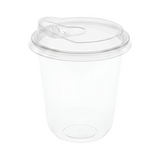 Pahar PET bubble / boba tea cu capac si clips, 350 ml, 12 oz (100 buc/set)