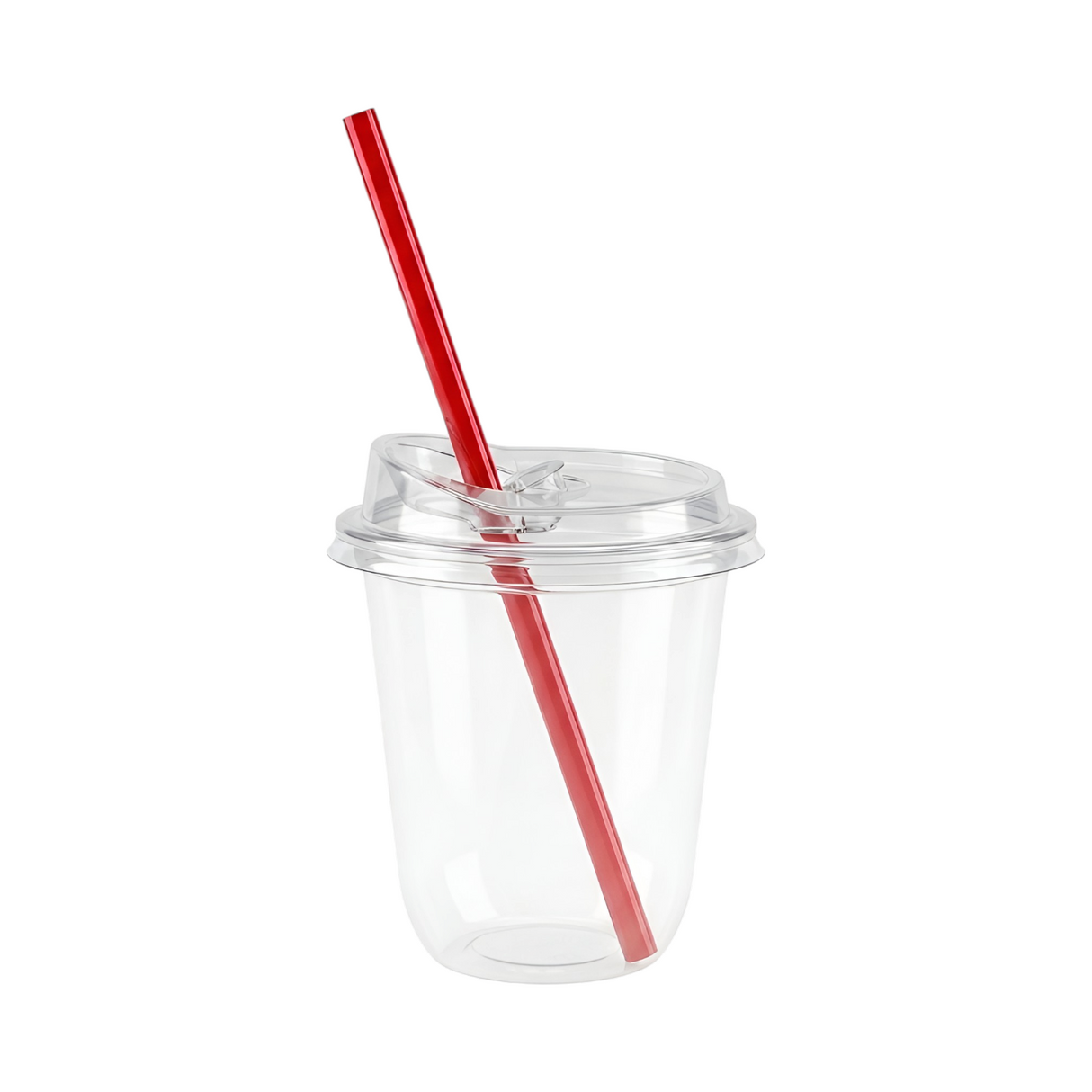 Pahar PET bubble / boba tea cu capac si clips, 350 ml, 12 oz (100 buc/set)