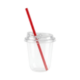 Pahar PET bubble / boba tea cu capac si clips, 350 ml, 12 oz (100 buc/set)