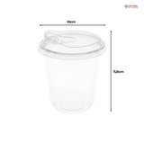 Pahar PET bubble / boba tea cu capac si clips, 350 ml, 12 oz (100 buc/set)