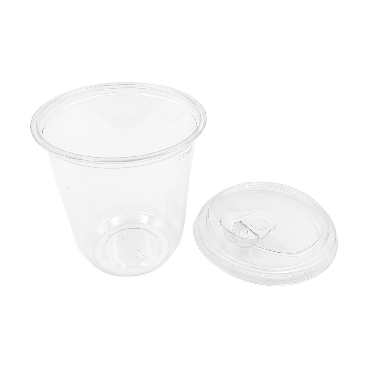 Pahar PET bubble / boba tea cu capac si clips, 350 ml, 12 oz (100 buc/set)