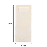 Port tacâm din hârtie 20x8cm + șervețel alb 33x33cm