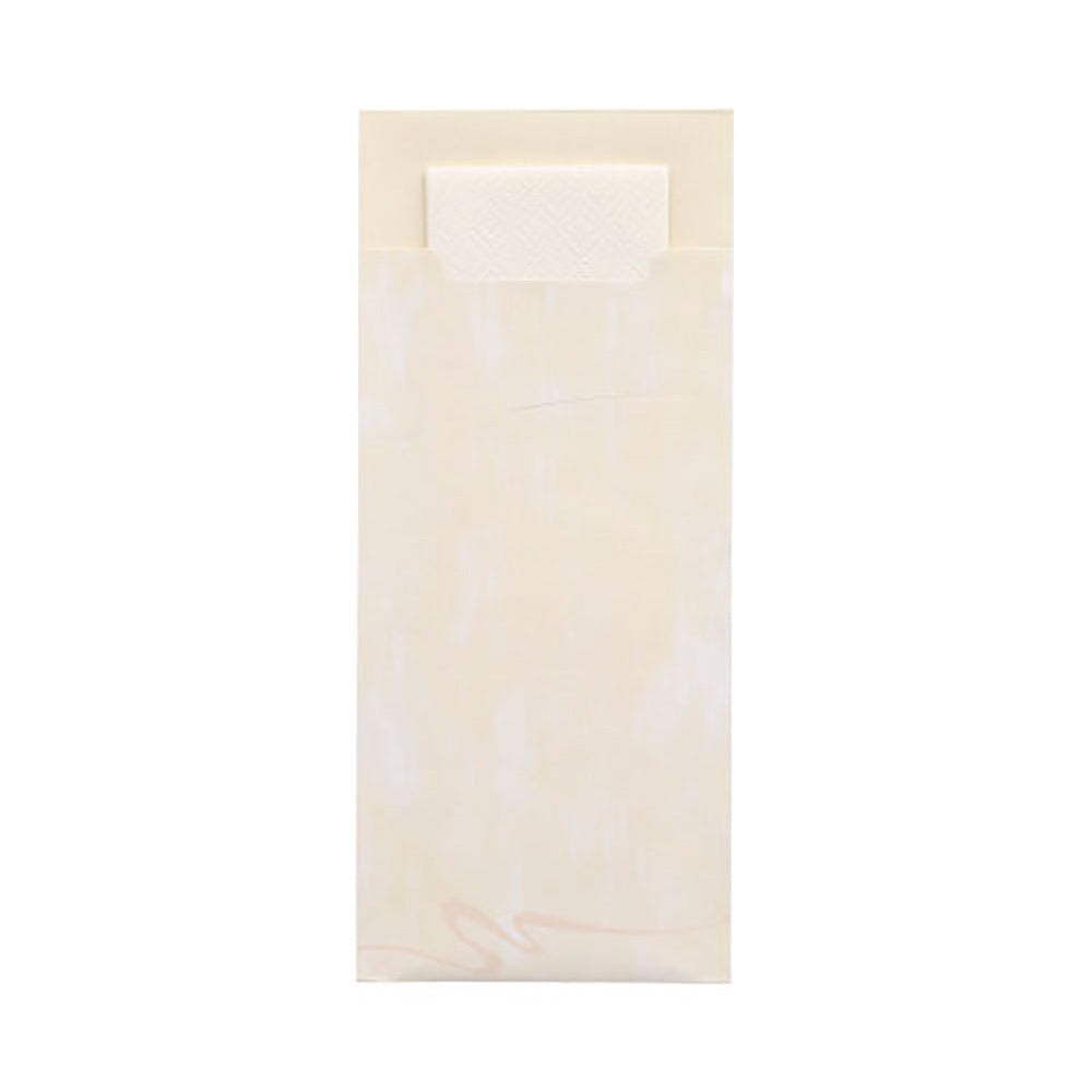 Port tacâm din hârtie 20x8cm + șervețel alb 33x33cm