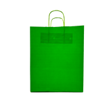 Sacoșă din hârtie, verde, mâner tip șnur, 25x11x32cm