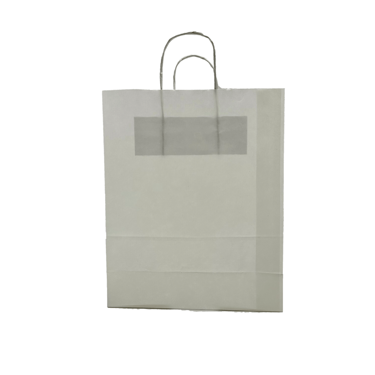 Sacoșă din hârtie, albă, cu mâner tip șnur, 28x11x31cm