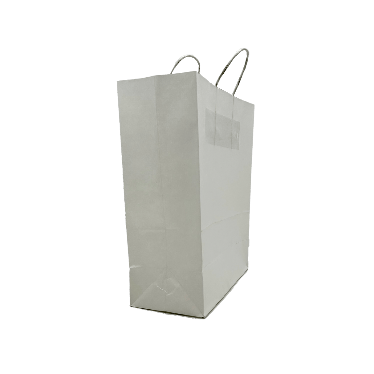 Sacoșă din hârtie, albă, cu mâner tip șnur, 28x11x31cm