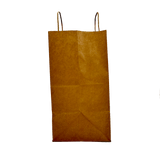Sacoșă din hârtie, kraft, mâner tip șnur, 28x17x27cm