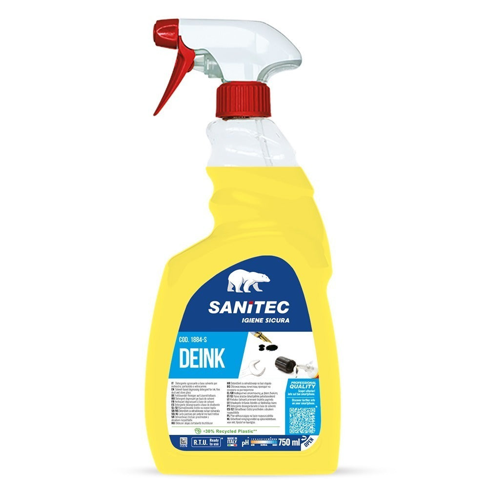 Detergent solvent pentru îndepărtrea petelor de cerneală, Sanitec Deink, 750ml
