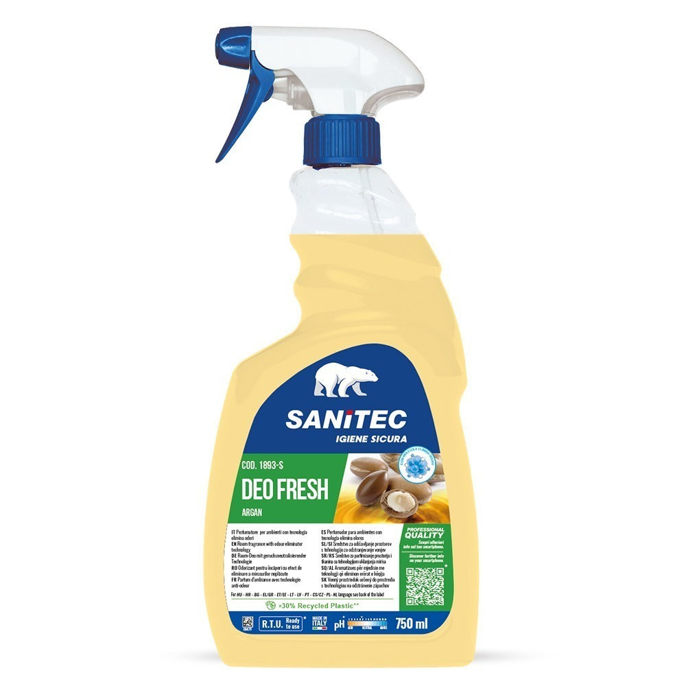 Odorizant ambiental cu parfum de argan, Sanitec Deo Fresh, 750ml