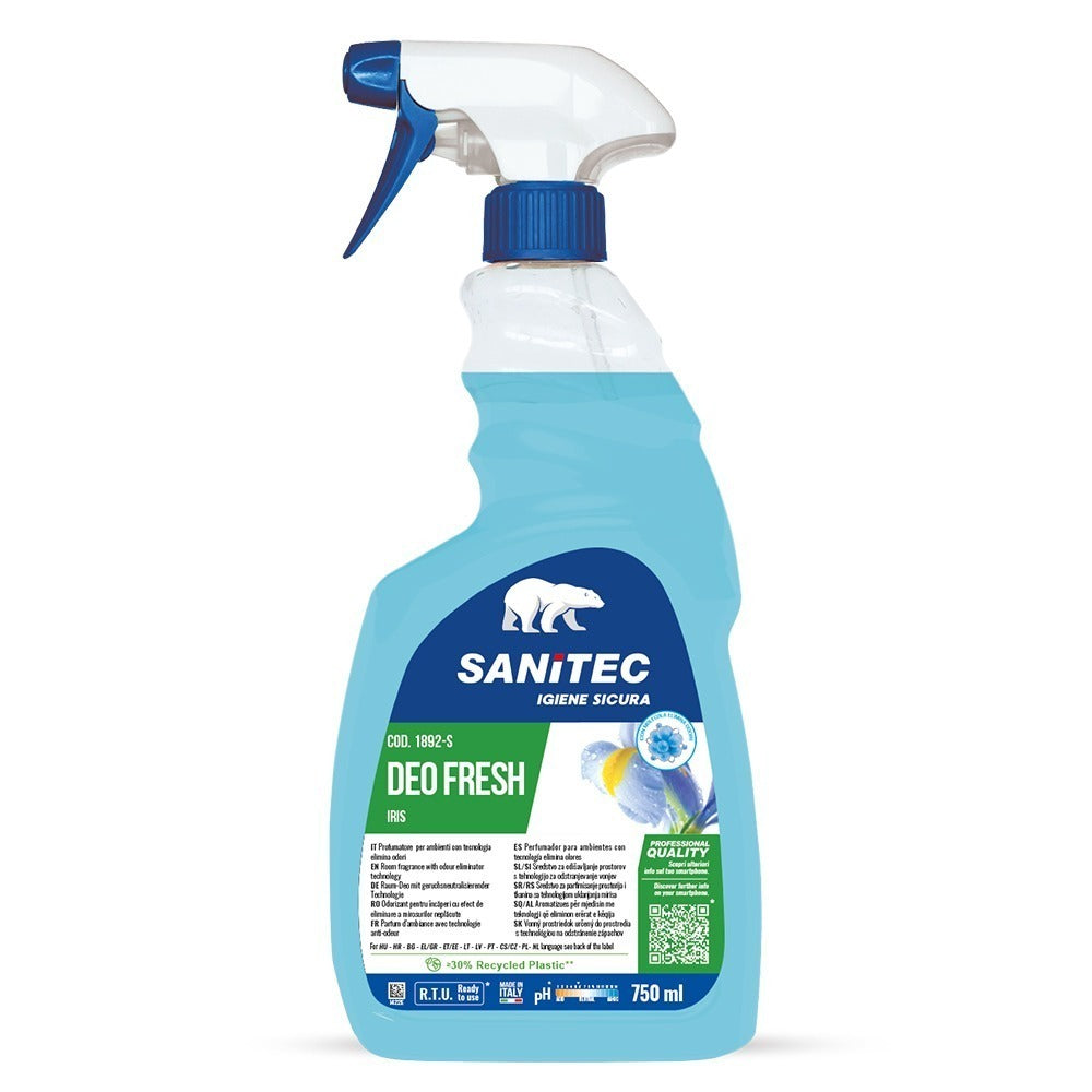 Odorizant ambiental cu parfum de iris, Sanitec Deo Fresh, 750ml