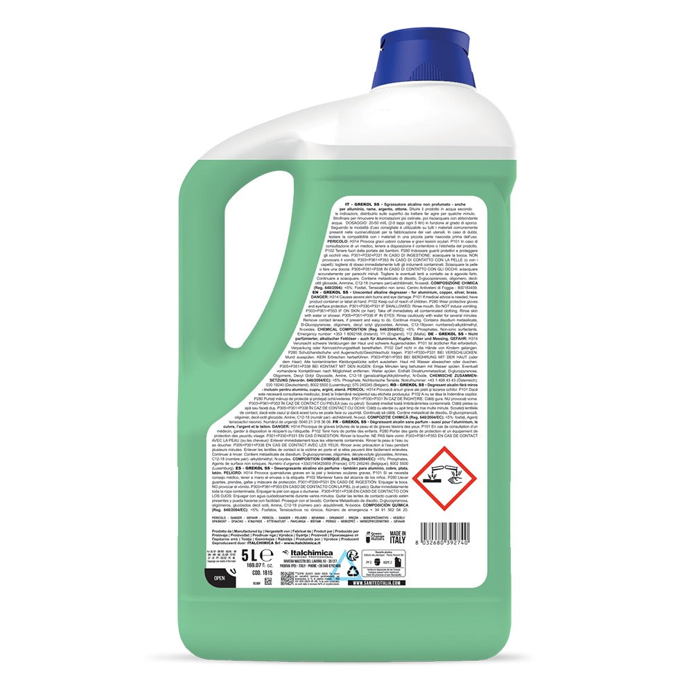 Degresant concentrat alcalin pentru orice tip de suprafețe, Sanitec Grekol SS, 5L