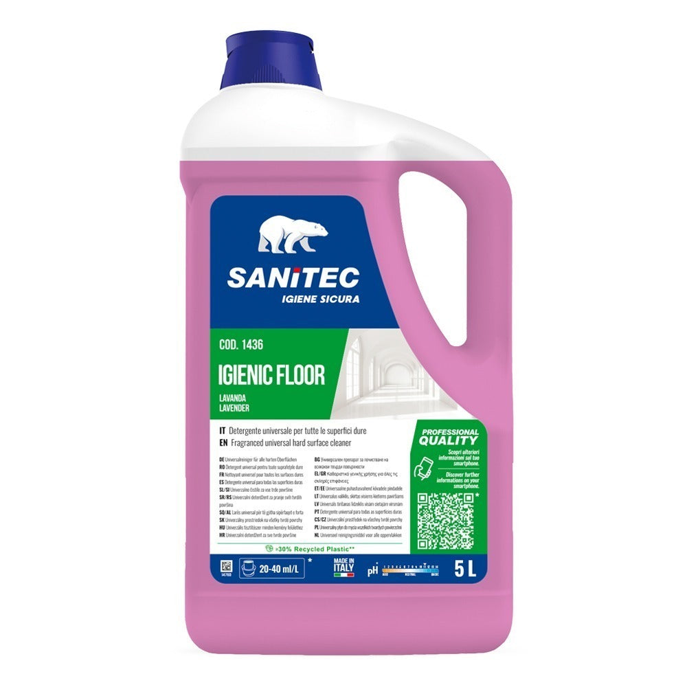 Detergent concentrat pardoseli, Sanitec Igienic Floor, lavandă, 5L