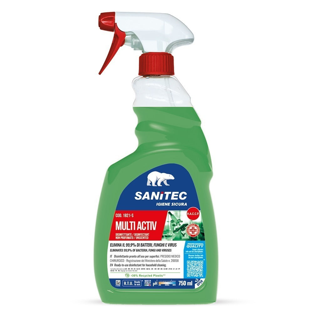 Dezinfectant suprafețe, Sanitec Multi Activ, cu aviz biocid MS, 750ml