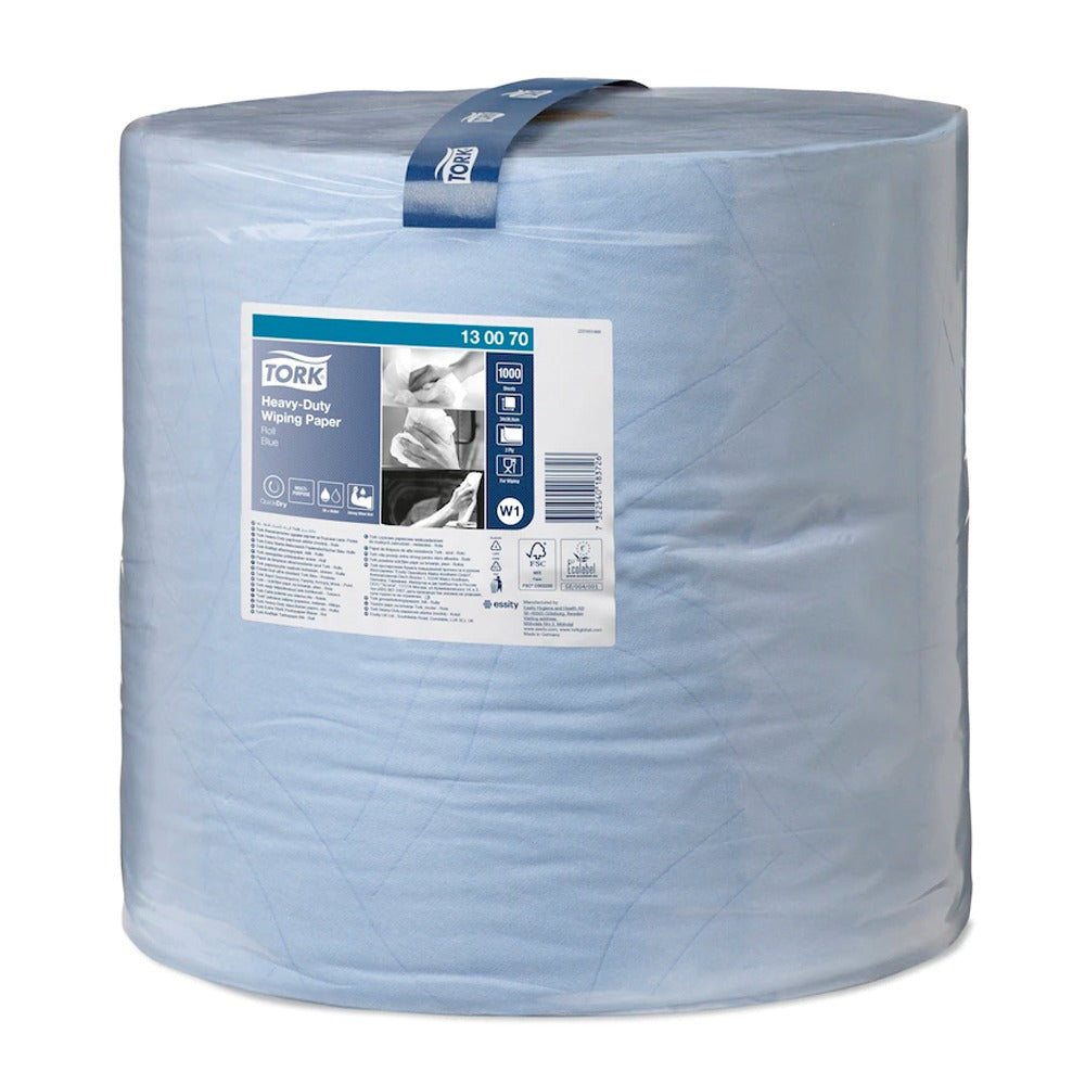 Rolă hârtie industrială ultra-rezistentă, Tork Servoil Blue, 2 straturi, 340m, 130070