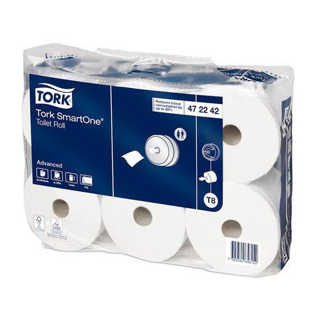 Rolă hârtie igienică, Tork SmartOne T8, 2 straturi, 207m, 472242