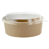 Bol pentru salată, din carton, cu capac transparent, 1300ml, (50buc/set)