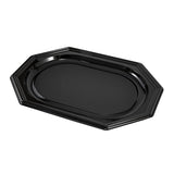 Platou pentru aperitiv, oval, negru, cu capac transparent, 34x25 cm, 10 bucăți/ set
