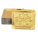 Tăviță pentru prăjituri, din carton, T4, auriu, 17x13cm, (100buc/set)