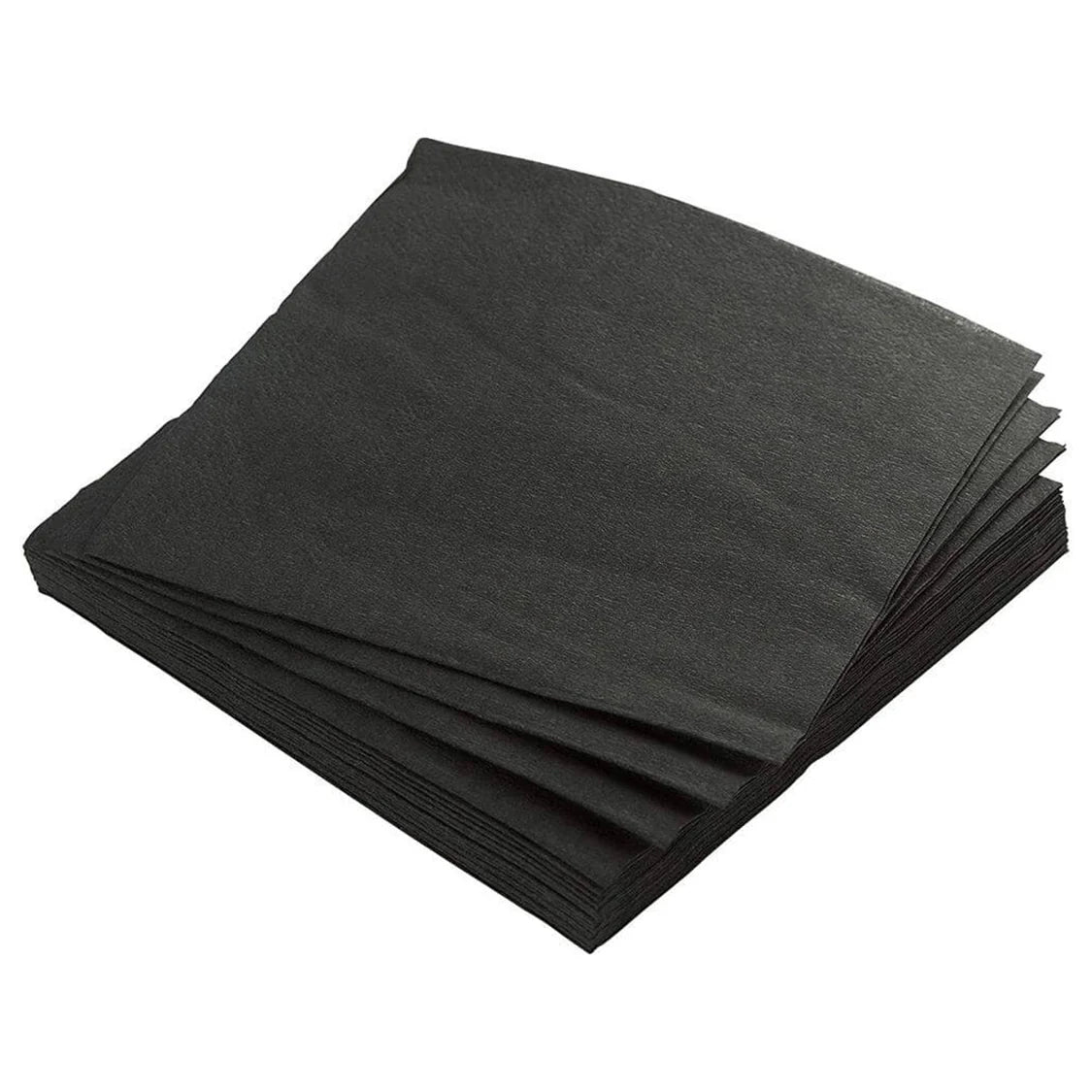 Mank șervețele negre, pliate în 4, 25x25cm, (100 buc/set)
