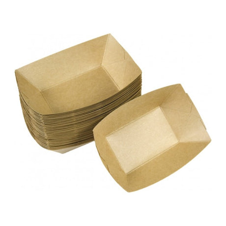 Cutie pentru catering, bărcuță, kraft, L, 1200cc, (250 buc/set)