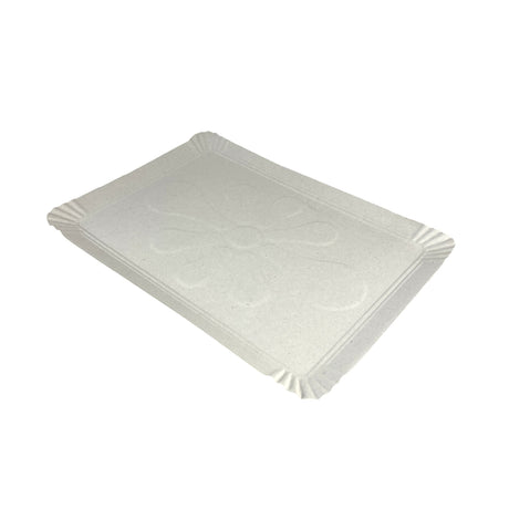 Tăviță pentru prăjituri, din carton, T12, alb, 34,5 x 24,5 cm, (100 buc/set)
