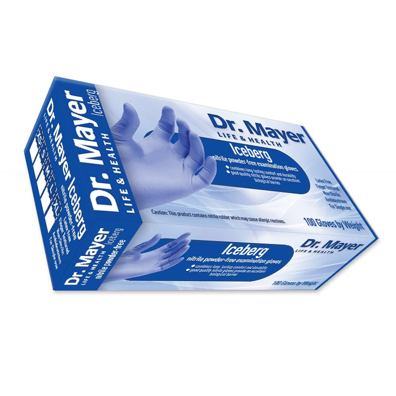 Manusi nitril nepudrate albastru / indigo foarte rezistente Dr Mayer marime M, (100buc/set)