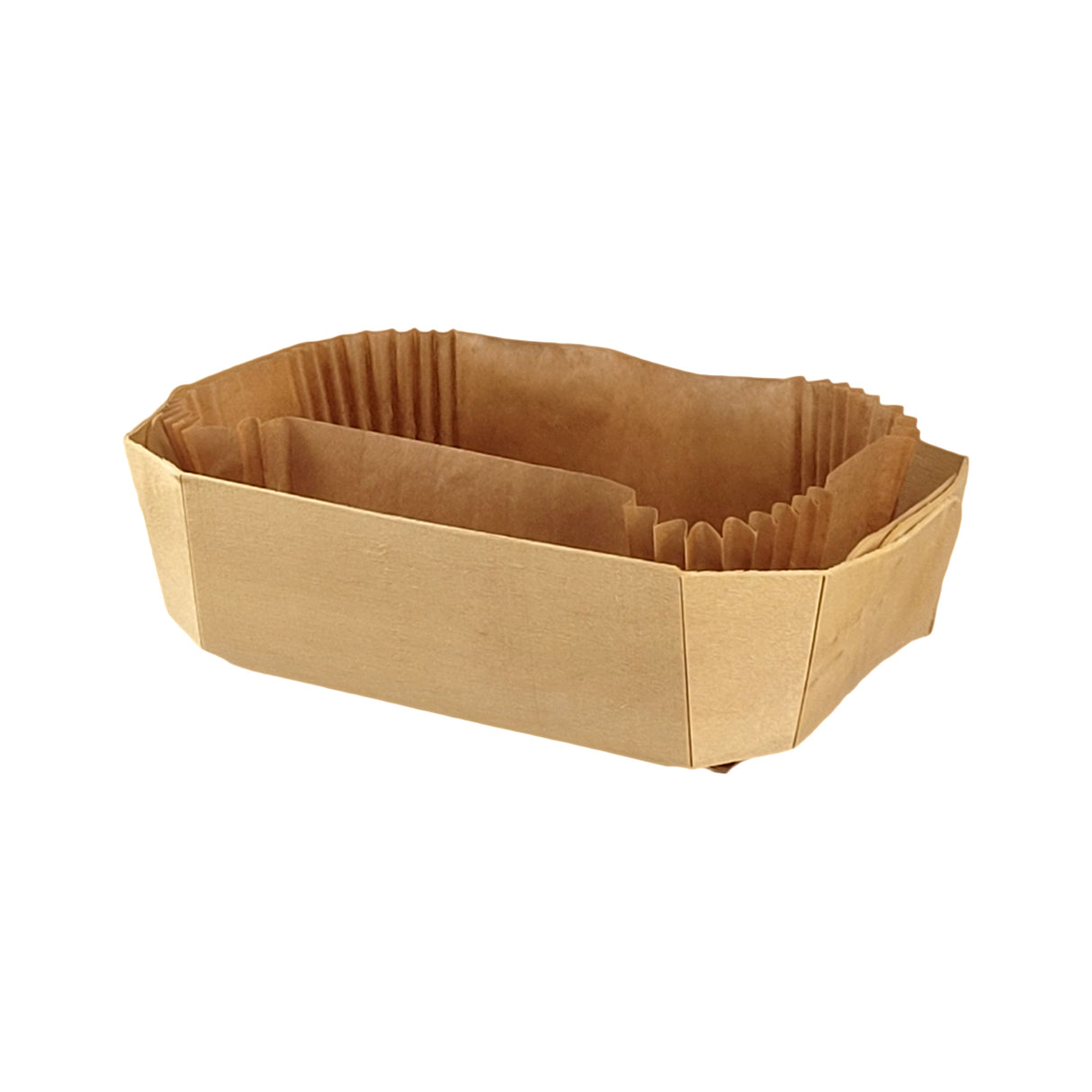 Forma pentru copt cozonac, din lemn cu foita, 18,5x11,5x6 cm, 350g