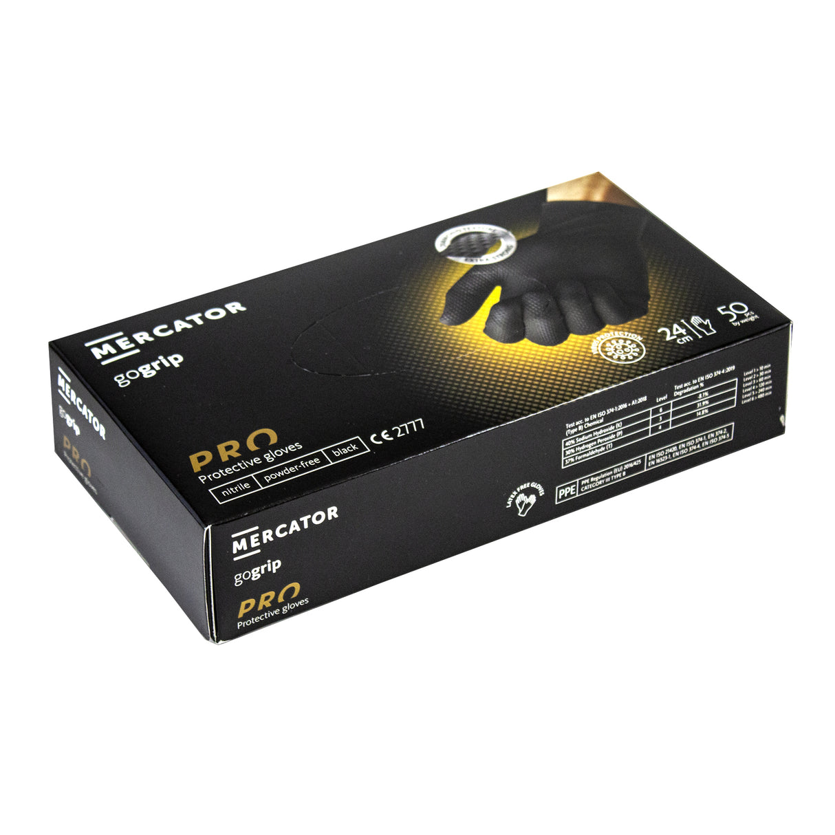 Manusi Go Grip, negre, unica folosinta, masura XL, (50buc/set)
