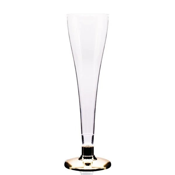 Pahar de șampanie 120ml, bază detașabilă aurie