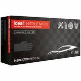 Manusi cu mansete lungi, groase,  din nitril, negre,  extrem de rezistente, fara pudra, marimea XL NITRILE MOTO, (100buc/set)