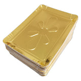 Tăviță pentru prăjituri, din carton, T4, auriu, 17x13cm, (100buc/set)