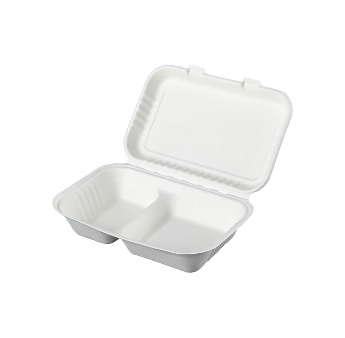 Cutie pentru catering, biodegradabilă, 2 compartimente, 26x17cm, 25 bucăți/ set