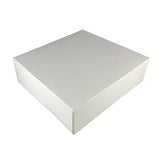 Cutie pentru prăjituri din carton, cu capac atașat, alb