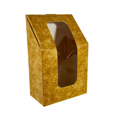 Cutie pentru prăjituri și snack-uri din carton, cu fereastră, natur