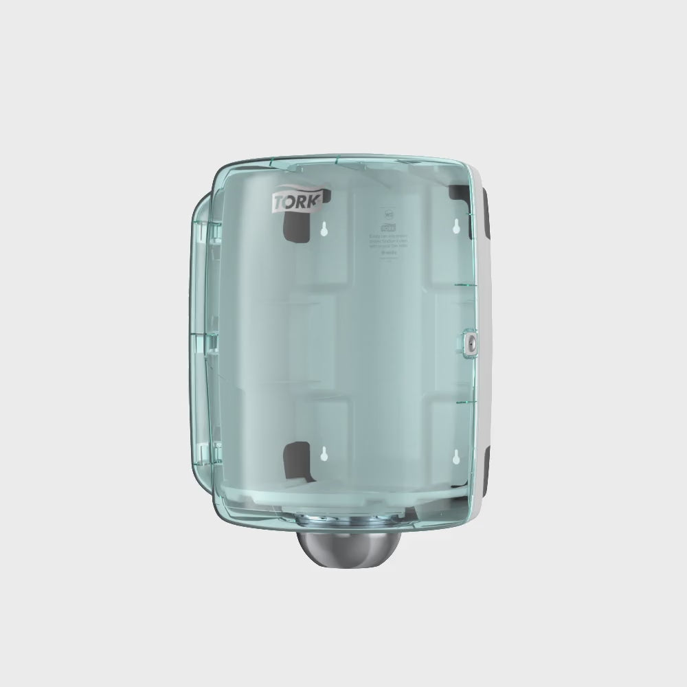 Tork Dozator cu Derulare Centrală Alb și Turcoaz W2